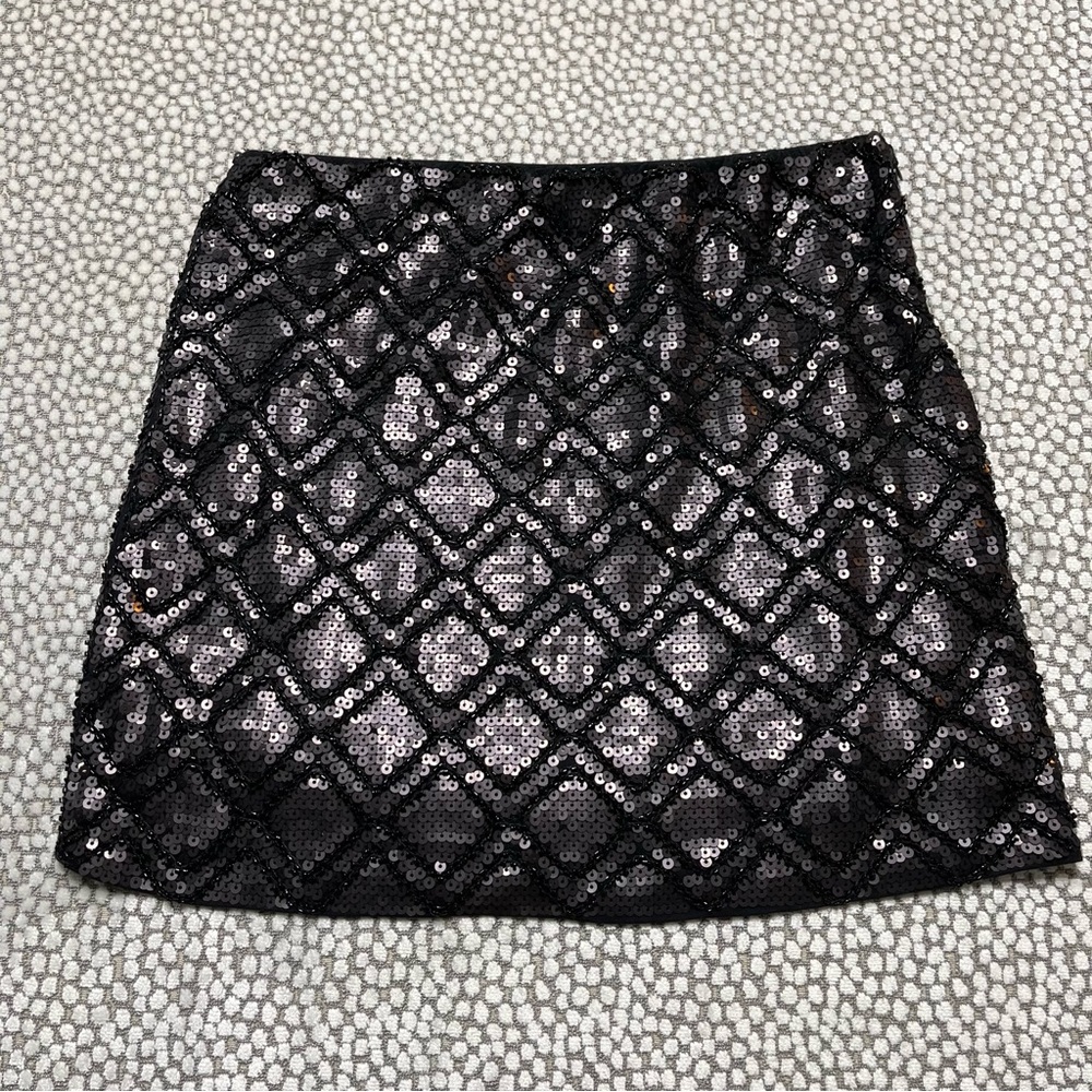 Nikki Rich Black Sequence Mini Skirt Size S
